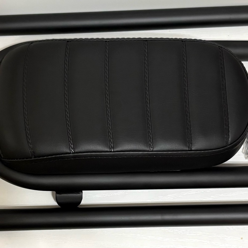 Black Padded Passenger Bike Seat Cushion